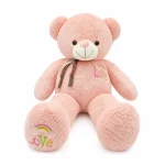 خرس عروسکی غول‌پیکر 1.5 متری مدل Love رنگین‌کمانی بغل‌کردنی